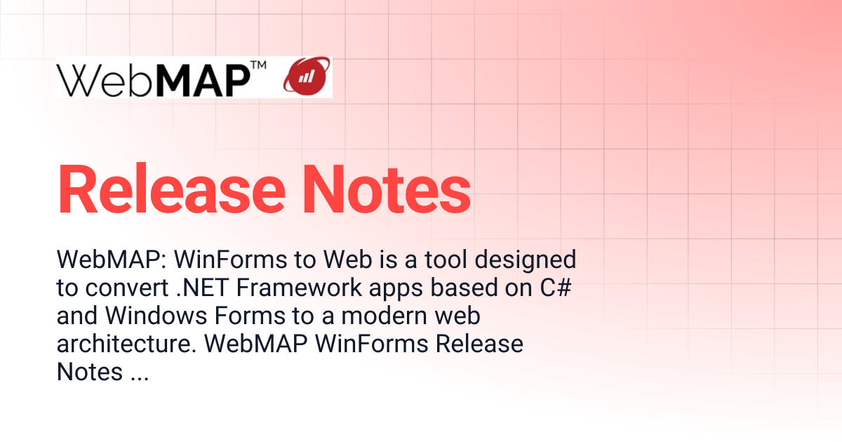 Release Notes | WebMAP Documentation | Mobilize.Net