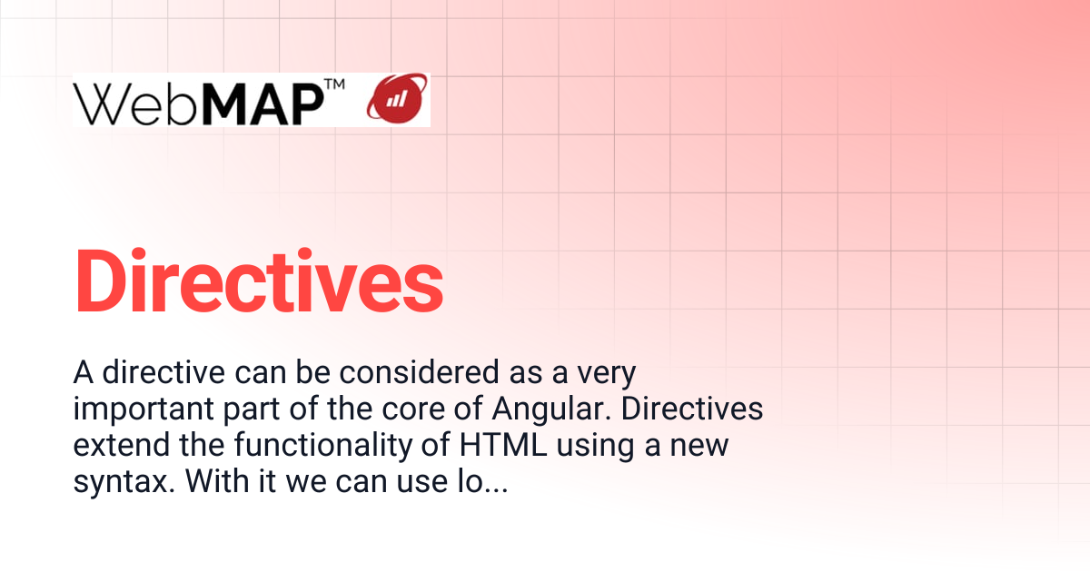 Directives | WebMAP Documentation | Mobilize.Net